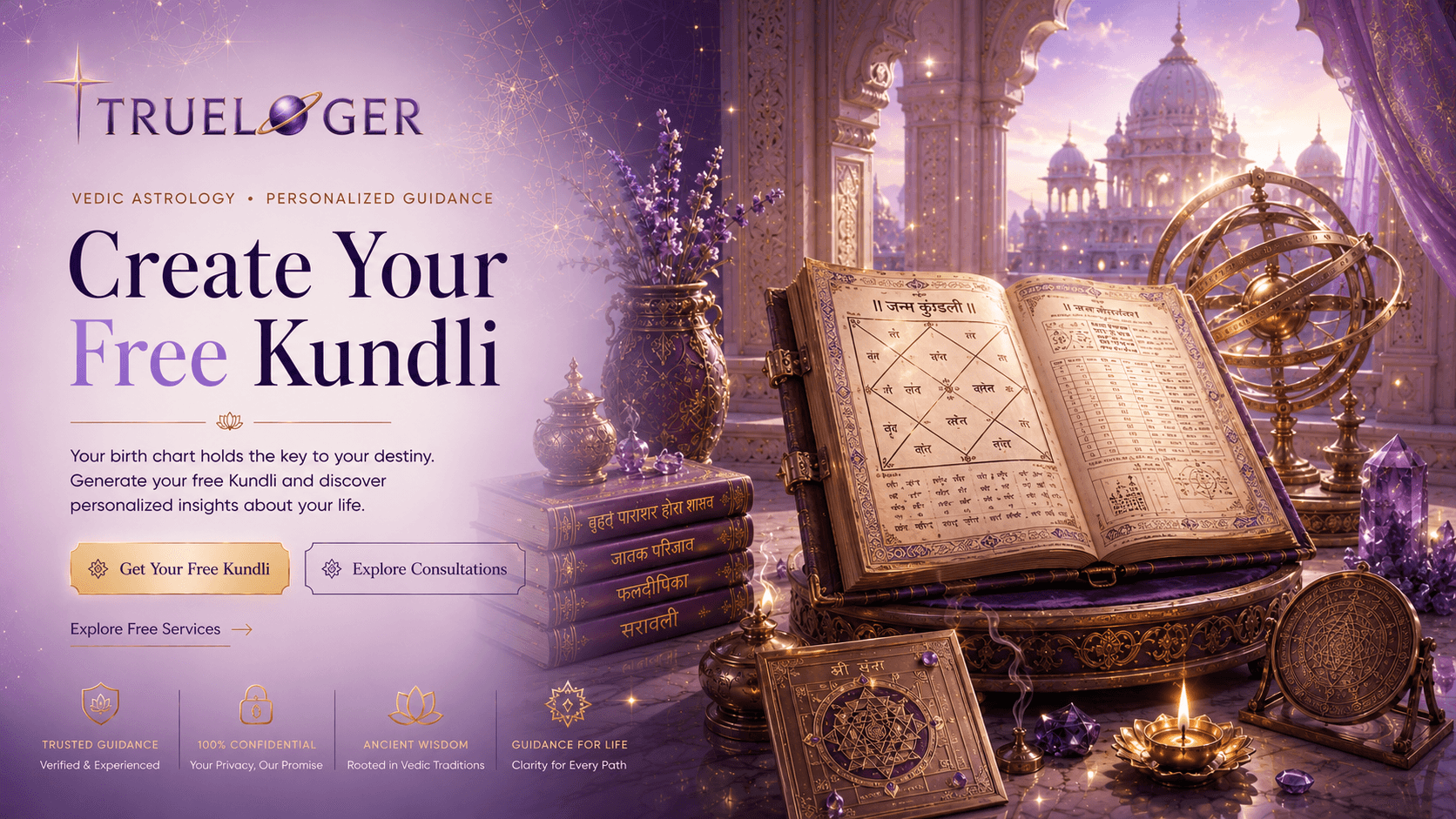 TRUELOGER — Create your free Kundli. Your birth chart holds the key to your destiny.
